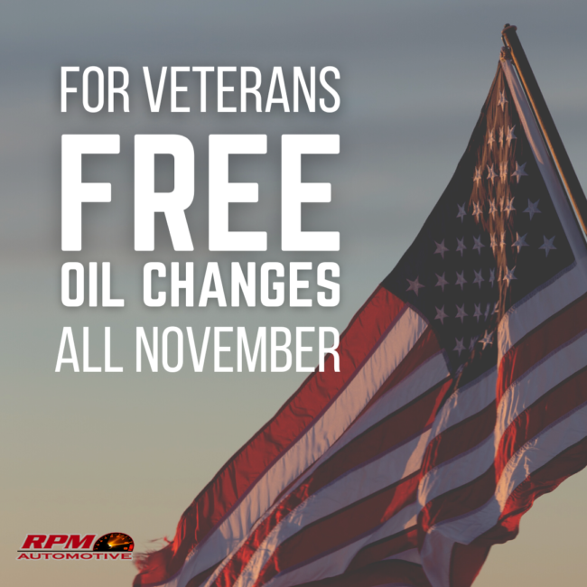 Oil Changes for Veterans